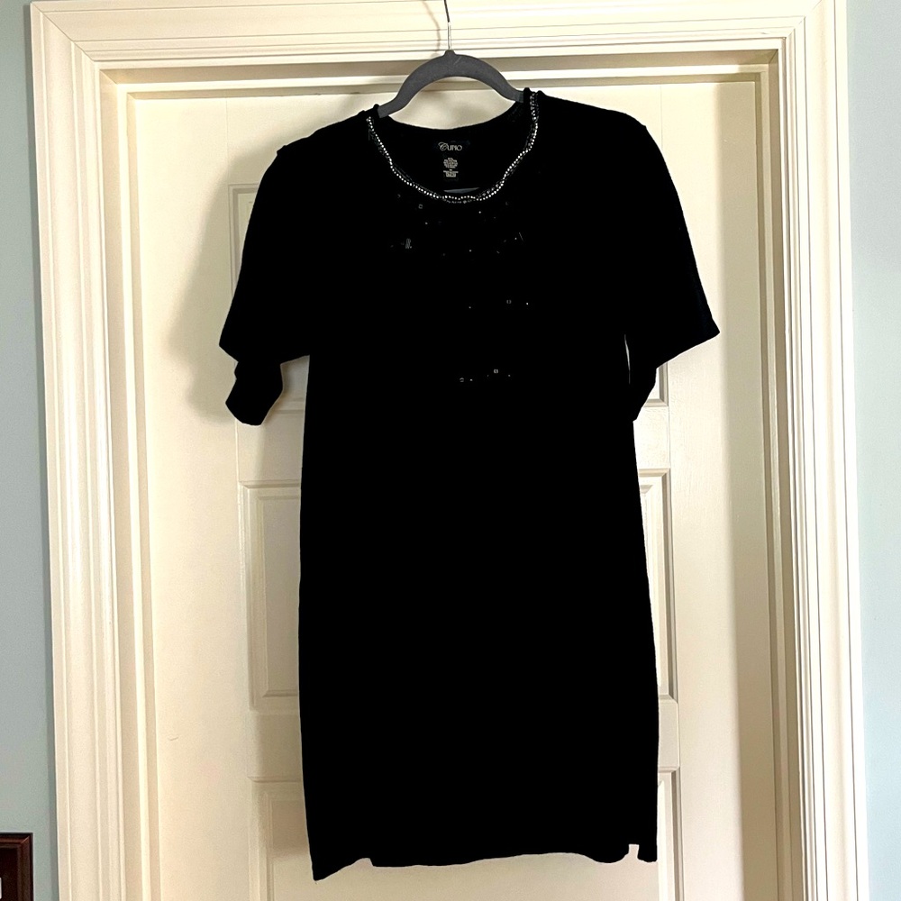CUPIO Black Delicately Embelished Sweater size M